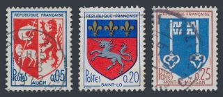 France 1966 Scott 1142 - 1144 (yt 1468 - 1469,  1510) Arms photo