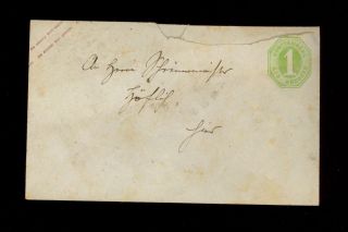 1860s Germany Wurttemberg Postal Stationary Cover Envelope Antique Mail R13 photo