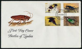 Zambia 339 - 42 Fdc Insects,  Beetles photo