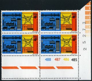 South Africa 1973 Eskom 4c Control Block With Colour Shift Variety photo