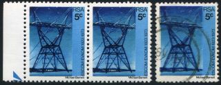 South Africa 1973 5c Eskom Pylon Stamp With Scarce Variety photo