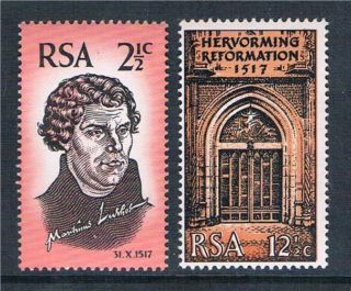 South Africa 1967 Anniv.  Of Reformation Sg 269/70 photo