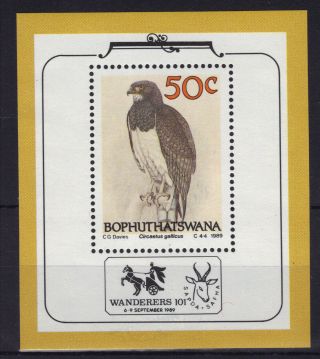 Bophuthatswana South Africa 1991 50c Bird Philatelic Foundation Ms Ref:b549 photo