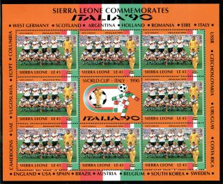 Sierra Leone 1990 Italy World Cup Sheetlet West Germany Team photo