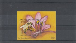 Namibia 2004 Honey Bees Sg Ms964 Miniature Sheet Pretty Lady Flower photo