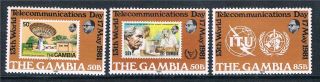 Gambia 1981 World Telecoms.  Day Sg 451/3 photo