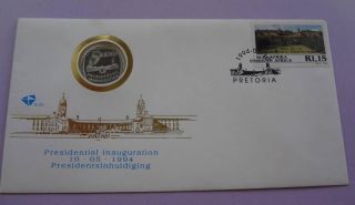 1994 South Africa Mandela Presidential Inauguration Fdc 6.  3c Proof R5 No Steps 2 photo