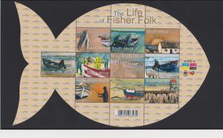 South Africa 2010 Issue The Life Of Fisher Folk Sheet Of 10 photo