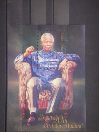 South Africa,  2008,  Intairmail,  Nelson Mandela 90th Birthday photo