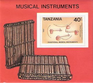 Tanzania 1988 Musical Instrument S/s (sc 445) photo