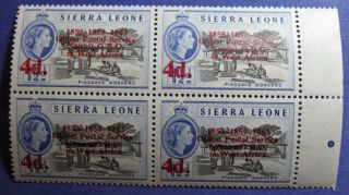 1963 Sierra Leone 4d Scott 252 S.  G.  274 Block Nh Cs08048 photo