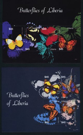 Liberia 2484 - 92 Butterflies photo