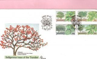 1989 Transkei - Indigeneous Trees - Sc.  227 - 30 On Fdc photo