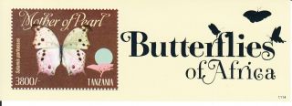 Tanzania 2011 Butterflies Of Africa 1v Sheet Mother Of Pearl Butterfly photo