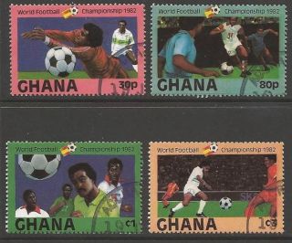 Ghana Sg1005/8 1982 Football World Cup Fine photo