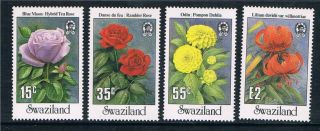 Swaziland 1987 Garden Flowers Sg 533/6 photo