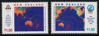 Zealand 1275 - 6 Map,  Asian Development Bank photo