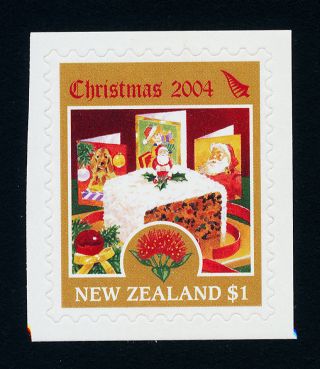 Zealand 1985 Christmas Cards,  Fruit Cake,  Flowers photo