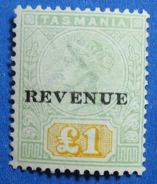 1900 Tasmania Australia 1p Barefoot 28 Revenue Cs16709 photo