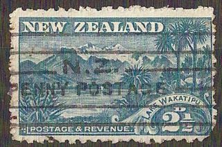 Zealand 1898 Lake Wakatipu 2 1/2d.  Blue (b) Sg 320 Good photo