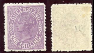Queensland 1882 Qv 1s Lilac Mlh.  Sg 172. photo