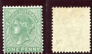South Australia 1895 Qv 1d Green Mlh.  Sg 175a. photo