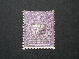 South Wales 1888 1d With Barred 572 Postmark photo