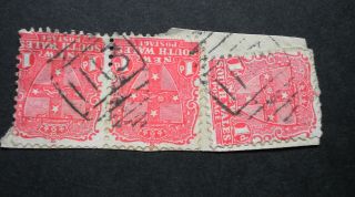 South Wales 1902 1d Pair With Barred 1113 Postmark photo