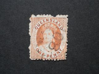 Queensland 1868 1d With Barred 108 Postmark photo