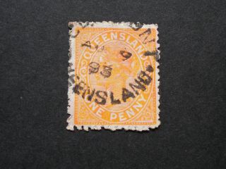 Queensland 1893 1d With Clermont Postmark photo