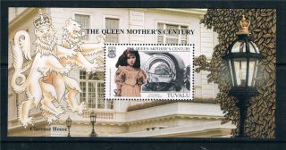Tuvalu 1999 Queen Mother ' S Century Sg Ms 850 photo
