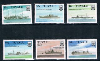 Tuvalu 1990 Ww2 Ships Ist Series Sg 578 - 83 photo