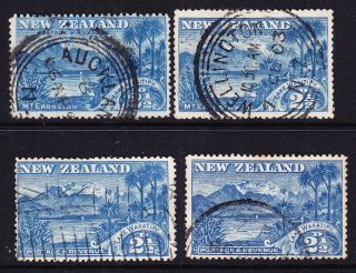 Zealand 1898 Sg249/a/250/a 2.  5d Value X 4 No Wmk,  All 4 Types Good/fine photo