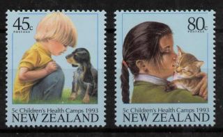 Zealand B143 - 4 Children,  Dog,  Cat photo