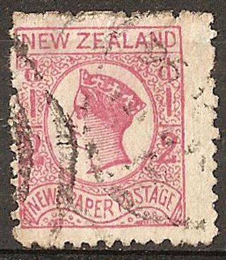 Zealand 1873 Qv Newspaper Postage 1/2d Pink Sg 151 Fair photo