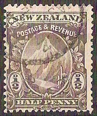 Zealand 1898 1/2d.  Purple Sg 246, ,  Hinge Remnants photo