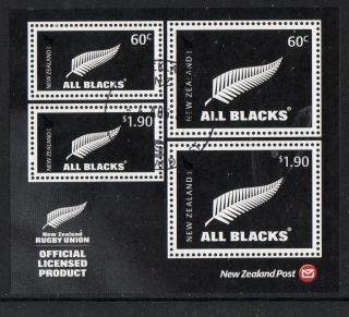 Zealand 2010 All Blacks Rugby Miniature Sheet Fine photo