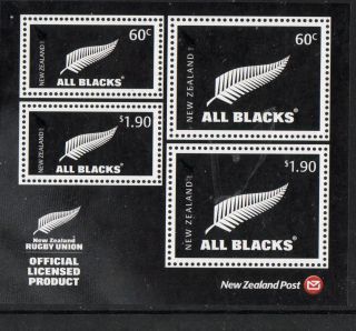 Zealand 2010 All Blacks Rugby Miniature Sheet Unmounted photo