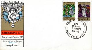 Australia 3 October 1973 Christmas Official First Day Cover Fdi photo