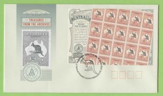 Australia 2004 Treasures From Archive Sheet On First Day Cover photo