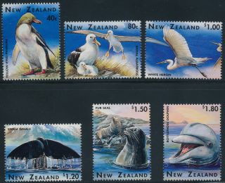 Zealand 1366 - 71 Birds,  Seals,  Whale,  Dolphin,  Penguin photo