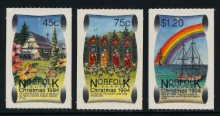 Norfolk Island 566 - 8 Christmas,  Church,  Flowers,  Ship photo