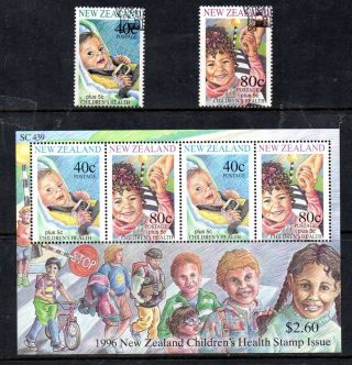 [1224] Zealand 1996 Children’s Health I Mini - Sheet Mlh & I M Precancelled S photo