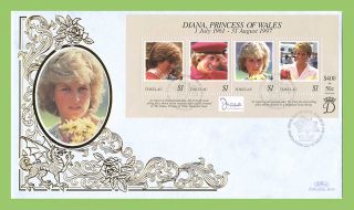 Tokelau 1998 Princess Diana Memorial Silk First Day Cover photo