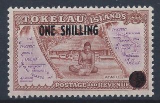 Tokelau 1956 Sg5 1s On 1/2d Red - Brown & Purple Overprint A 007 photo
