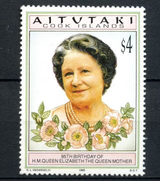 Aitutaki 1995 Sg 688 Queen Mothers 95th Birthday A69210 photo