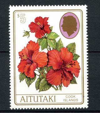 Aitutaki 1994 Sg 674 $5 Flowers Definitive A69209 photo