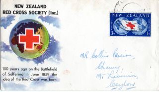 Zealand 3 June 1958 Red Cross Illustrated First Day Cover Cds (a) photo