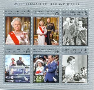 Zealand - Queen Elizabeth - Royal - Diamond Jubilee Min Sheet photo