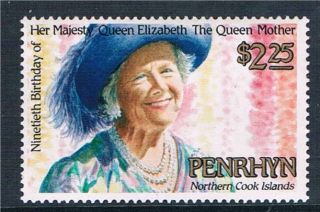 Penrhyn 1990 Queen Mother 90th B/day Sg 445 photo